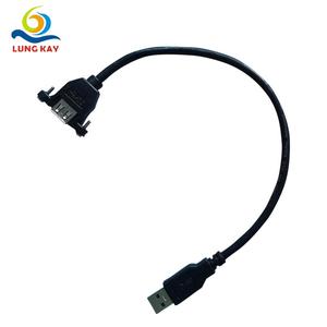 Cable de datos USB 3.0 Lung Kay, adaptador macho a hembra, cable de cobre negro para conexión a computadora - Product Image 1