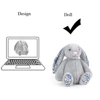 Usine Offres Spéciales Kwaii Fleur Lapin De Pâques Jouet Pondéré En Peluche Lapin Cadeaux Pour Enfants avec PP Coton Remplissage Maille Doublure