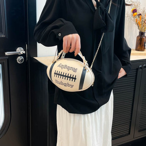 Nouveau <span class=keywords><strong>Sac</strong></span> à Bandoulière Unique en PU Grande Taille pour Femme, Style Dessin Animé Japonais 2025, <span class=keywords><strong>Sac</strong></span> Rond Petit Format, <span class=keywords><strong>Sac</strong></span> <span class=keywords><strong>Rugby</strong></span> - Product Image 4