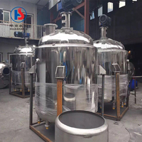 Cuve de mélange à double enveloppe en acier inoxydable sanitaire de 1000 L, chauffée à la vapeur, avec agitateur CIP pour le mélange de savon liquide, détergent et produits chimiques