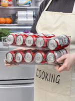 Organisateur de rangement en acrylique transparent de cuisine organisateur de réfrigérateur empilable boîte de rangement bacs réfrigérateur boisson Soda distributeur
