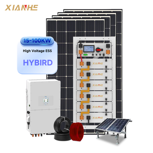 Full Set High Voltage Commercial Battery Hybrid Lithium Battery System 51.2v 100ah Rack Type Lifepo4 Energy Storage Battery