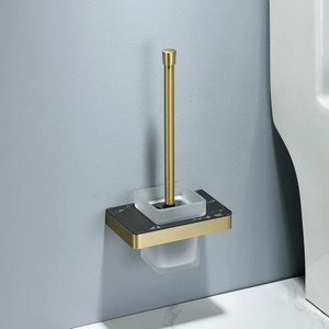 Luxury Wall Mounted <b>Bathroom</b> <b>Accessories</b> Brushed Gold Stainless Steel 4 Pieces Hardware Set - Product Image 5
