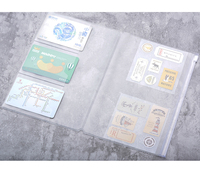 Porte-cartes de crédit professionnels en PVC, enveloppes de budget pour espèces, pochettes en plastique à feuilles mobiles, insertion personnalisée par estampage pour cuir