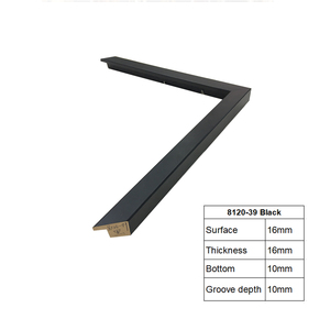 Piccola <span class=keywords><strong>cornice</strong></span> in legno massiccio in stile semplice nero di alta qualità - Product Image 4