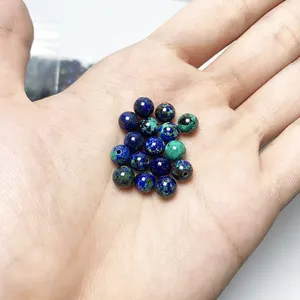 Dongguanada 2023 Factory Direct Best Quality Round Beading 6mm For Bracelet Making Azurite Malachite Tumble Stone Loose Beads