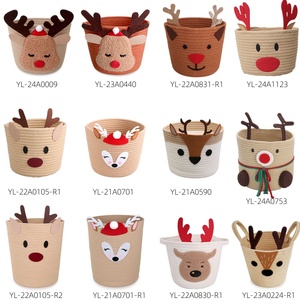 Cesta de Reno Navideño <span class=keywords><strong>Mejores</strong></span> Ideas para el Hogar Guardería Decoración para Fiestas Temáticas Accesorios Regalos para Niños Contenedor de Almacenamiento de Juguetes - Product Image 4