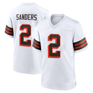 Cleveland Browns voor heren # 2 Shedeur Sanders Gestikte Voetbaltrui Premium Borduurwerk Op Maat Groothandel Bulk Sportuniform - Product Image 2