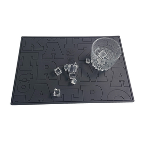 Custom Logo <b>Silicone</b> Bar <b>Mat</b> Rubber Bar Runner Spill <b>Mat</b> Drip Tray Beer <b>Mat</b> Countertop Service <b>Mat</b> Non Slip Bar Pad - Product Image 1
