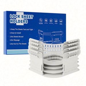 Bedding <b>Plastic</b> Heavy Duty Open Corner Bed Sheet Holder with Lock <b>Strips</b> Bedsheet Holder Bed Sheet Holder Clips Zlumber Lock - Product Image 4