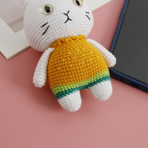 Giocattolo di Peluche <span class=keywords><strong>Gatto</strong></span> Creativo Fatto a Mano all'Uncinetto, <span class=keywords><strong>Gatto</strong></span> Alieno dal Pianeta Meow, Amigurumi a Tema per Regalo agli Amanti dei Gatti, <span class=keywords><strong>Anime</strong></span> - Product Image 3
