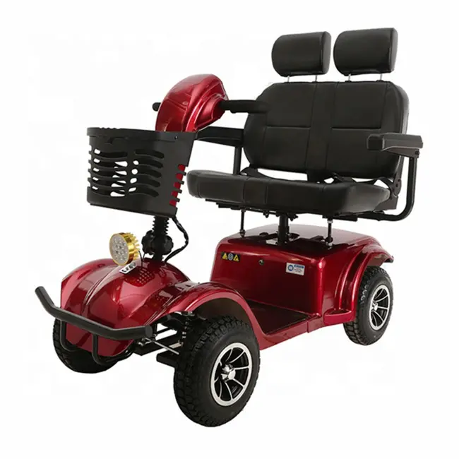 Scooter dobrável bateria de lítio, assento duplo, para idosos, mobilidade elétrica, para adultos