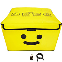 Faltbare Liefer box Freistehende Private Home Food Pizza Kühltasche Rucksack taschen Isolierte Box Proof Bento Box mit isolierter Tasche