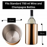 PURPLESEVEN No Ice 1.6L Double Paroi Isolé En Acier Inoxydable Bouteille De Vin Refroidisseur Seau Iceless Champagne Bouteille Refroidisseur