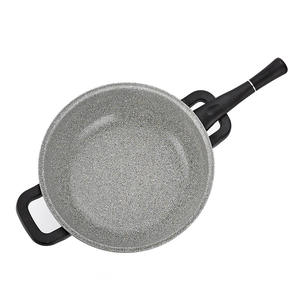 Poêle électrique OEM 34 cm 36 cm ronde, gris argenté, rouge vin, multifonction, avec couvercle, pour mijoter et frire - Product Image 5