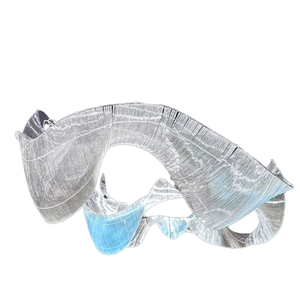 Lámpara <span class=keywords><strong>de</strong></span> araña <span class=keywords><strong>de</strong></span> acero inoxidable <span class=keywords><strong>de</strong></span> cristal <span class=keywords><strong>de</strong></span> Color degradado estilo Art Nouveau diseño <span class=keywords><strong>de</strong></span> curva <span class=keywords><strong>de</strong></span> forma libre para Hotel Villa <span class=keywords><strong>piscina</strong></span> - Product Image 6