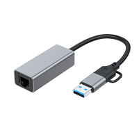 Tarjeta de Red Gigabit USB 3.0 a RJ45 de Alta Calidad RTL8153, Sin Controladores, 1000M, Doble Puerto, Externa, en Stock