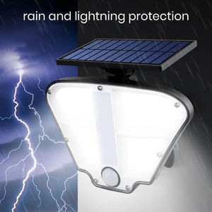 Lampe solaire extérieure 160 LED, éclairage de sécurité solaire avec 3 modes, tête d'éclairage réglable pour garage, jardin, cour - Product Image 4