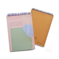 Cuaderno Planificador Personalizable con Cubierta de Cuero y Encuadernación Espiral, con Notas Adhesivas y Planificador Diario
