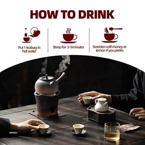 OEM ODM Prêt à expédier – Sachets de thé aux six herbes de ginseng, mélange naturel de maca, polygonatum et jujube – Favorise l'énergie et la vitalité – 20 sachets - Product Image 4