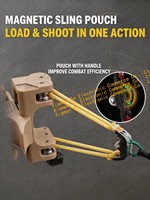 Slingshot magnétique semi-automatique Xiuzong V5 avec chargeur, en alliage d'aluminium CNC, bandes de rechange pour le tir sur cible, équipement d'entraînement