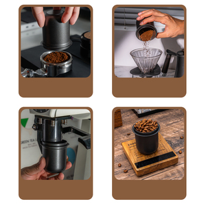 Tasse doseuse automatique carrée en acier inoxydable pour café expresso 58 mm, capacité 150 ml, universelle, compatible avec le porte-filtre - Product Image 6