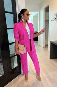 Nuovi arrivi completi eleganti da donna in tinta unita completi da donna Blazer e pantaloni completi da donna - Product Image 4