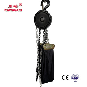 Kawasaki 1 Ton El Zincirli Vinç, Koruyucu Zincir Çantası ile Endüstriyel Manuel Zincirli Makara Bloğu 3 metre 6 metre Kaldırma Yüksekliği - Product Image 4