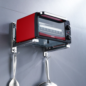 Telescopic Support Wall Mounted <b>Kitchen</b> Storage <b>Rack</b> Stainless Steel Extendable Oven <b>Rack</b> Modern Design Thickened Rectangle - Product Image 1