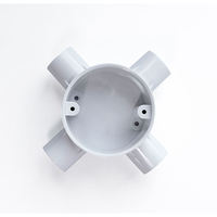 Boîte de jonction ignifuge AC BJ 4 en PVC blanc, résistante aux flammes, pour conduites de 20 mm à 50 mm