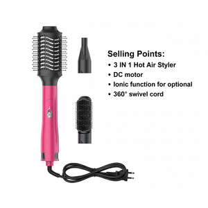 Vente directe d'usine 3 en 1 outil de coiffure moteur à courant continu sèche-cheveux <span class=keywords><strong>brosse</strong></span> à air chaud Styler <span class=keywords><strong>brosse</strong></span> à lisser les cheveux - Product Image 2