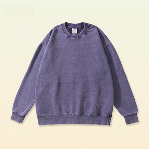 H5585 Fabricant de vêtements, vente en gros, sweat-shirts personnalisés en coton lourd 450 g/m², sweat-shirts à col rond pour hommes - Product Image 6