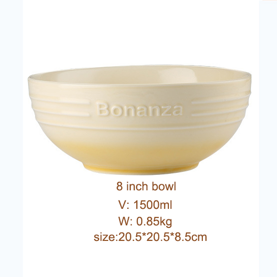 8 inch yellow bowl