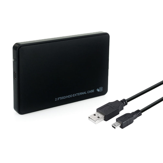 Hard Disk Drive Enclosure 2.5 Inch SATA External HDD Enclosure USB2.0 Support 500GB/1TB/2TB Laptop 2.5" Hard Drive