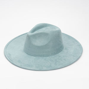 Fashion Women Men Fedora <strong>Hat</strong> Suede Flat Fedora <strong>Lady</strong> Gentleman Gambler Panama <strong>Trilby</strong> Retro Jazz Fedora <strong>Hats</strong> - Product Image 2