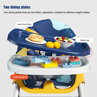 Chaise haute à bascule pour bébé, multifonctionnelle, pliable, réglable en hauteur, avec plateau pour l'alimentation du bébé