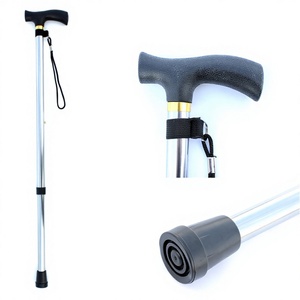 Bastón Telescópico Ajustable KS de Aleación de Aluminio 55-90 cm con Punta de Goma para Senderismo y Uso Diario - Product Image 1