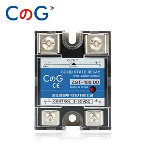 CG-disipador de calor monofásico, 60A, 80A, 100A, DD, SSR, Control de CC, 3-32VDC a 5-220VDC, SSR-100DD, 60DD, 80DD, relé de estado sólido