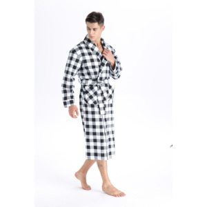 Custom Hotel Spa Bathrobe Long Nightgown Kimono Robe for <strong>Men</strong> and Women 100% Cotton Thermal <strong>Pajamas</strong> <strong>Cheap</strong> Romantic Couple Robe - Product Image 4