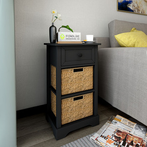 Giỏ Mây Đan Liễu Gai Cho Phòng Tắm Giá Rẻ Giỏ Đựng Dụng Cụ Lặt Vặt 3 Tầng Giá Đựng Đồ Ngăn Kéo & Tủ Xếp Đồ - Product Image 2