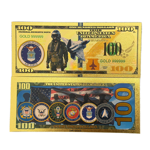 2026  6 Jenis Uang Kertas Amerika Angkatan Darat Berlapis Emas 24K untuk Koleksi - Product Image 4