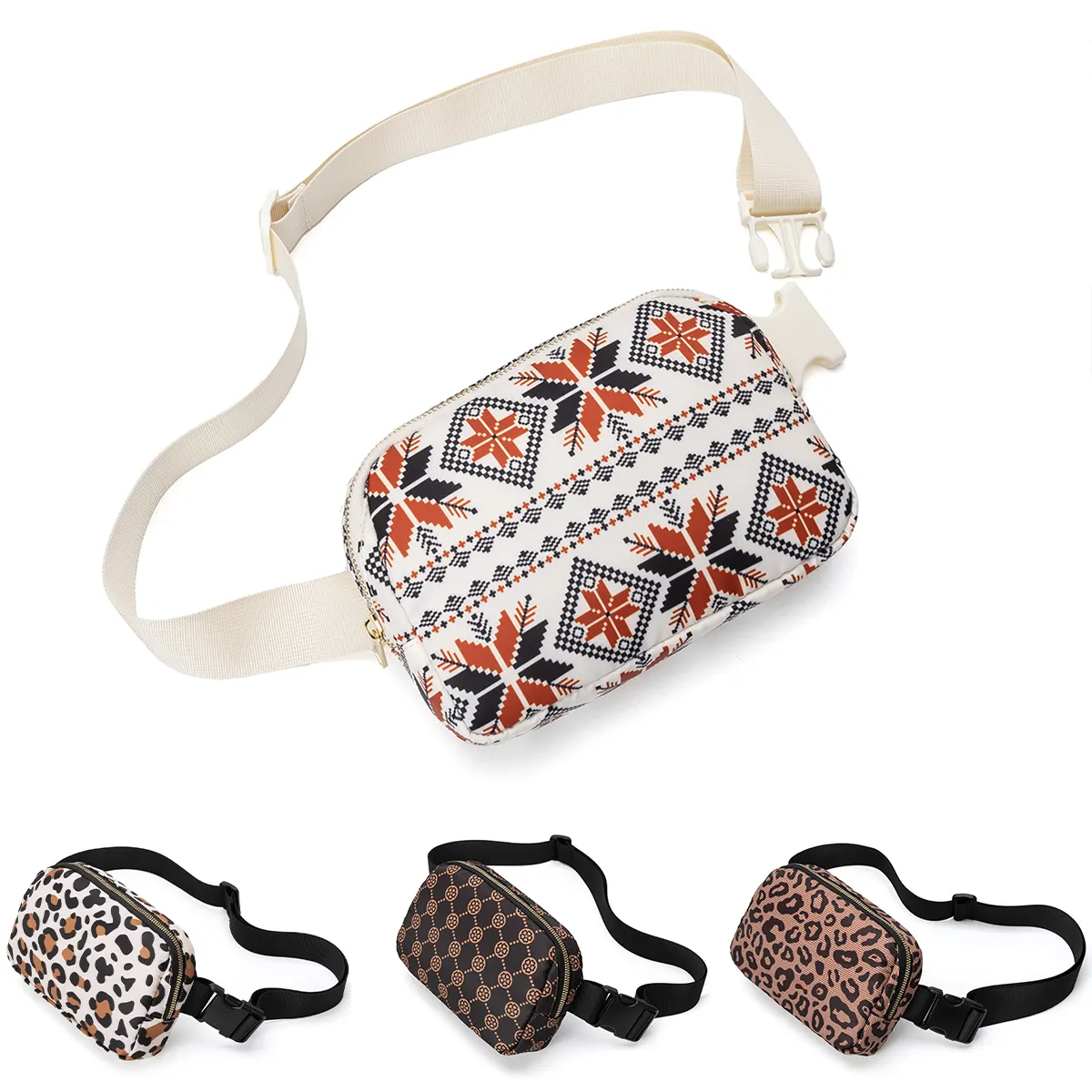 Tas pinggang gaya Boho, tas selempang dengan tali yang bisa disesuaikan, tas pinggang gaya Boho
