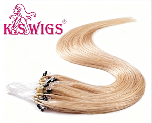 Extensions de cheveux naturels Remy vierges à micro-anneaux, de 12 à 40 pouces, couleur T, couleur P, balayage, mèches, cheveux humains véritables pour usage professionnel en salon - Product Image 6