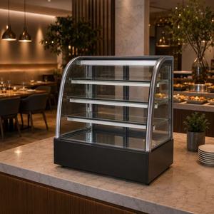 Vitrina Refrigerada Comercial con Vidrio Curvo 2-8 ° Vitrina Refrigerada para Exhibición de Alimentos, Pasteles y Bebidas, 220V 50Hz, para Restaurante - Product Image 5