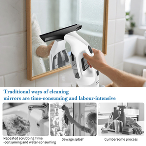 <span class=keywords><strong>Nettoyeur</strong></span> de vitres électrique sans fil avec réservoir d'eau amovible et 3+ modes pour hôtels, extérieur, maison et voiture - Product Image 6