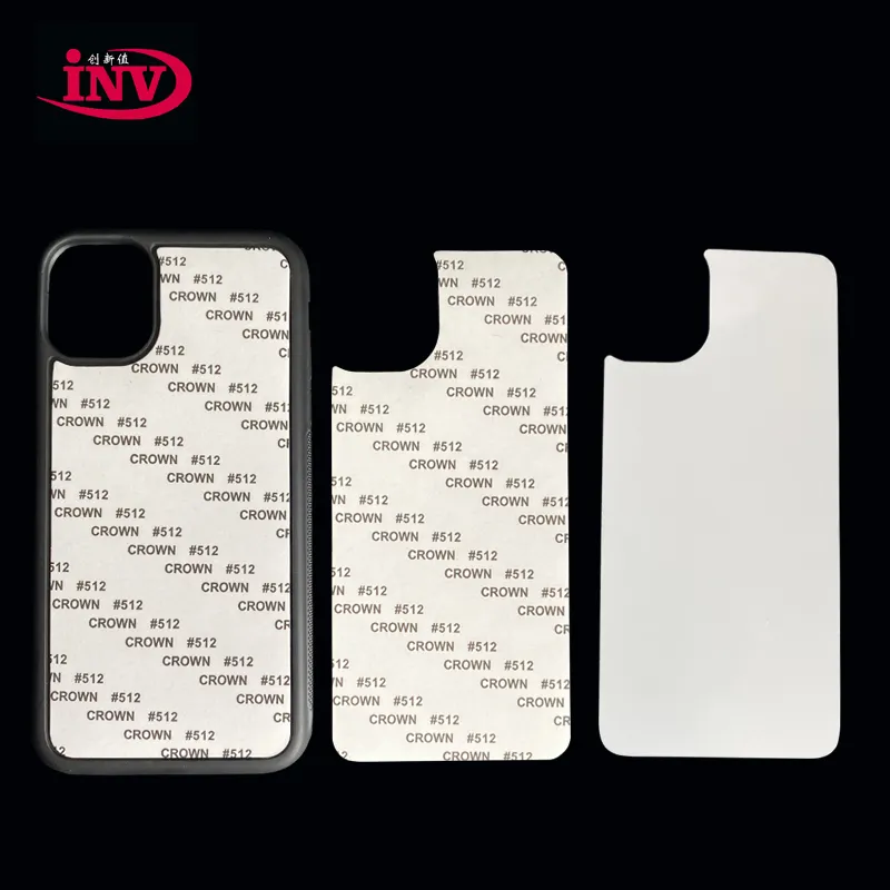 Coque de téléphone portable par sublimation, de couleur noire, 2d, pour iphone 11