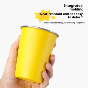304 thép không gỉ bia <span class=keywords><strong>Coffe</strong></span> Cup hiện đại xách tay chân không Flask cắm trại ngoài trời trực tiếp uống nước cup cán cạnh Mug - Product Image 2