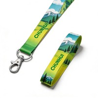 CH Wholesale Sublimation Printing Polyester Lanyards With Logo Custom Certification Keychain OEM ODM ECO Promotion Event Gifts