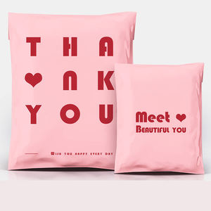 Reuseable Ziplock Pouch Custom Logo Printed Pink Matte Biodegradable Packaging Mailing <b>Bag</b> in Poly Plastic Shipping - Product Image 1