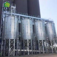 Silo de stockage de céréales modulaire à fond trémie pour usine d'aliments pour animaux et entrepôt de céréales
